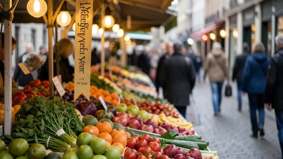 Generic image of a market stall with an award ribbon.