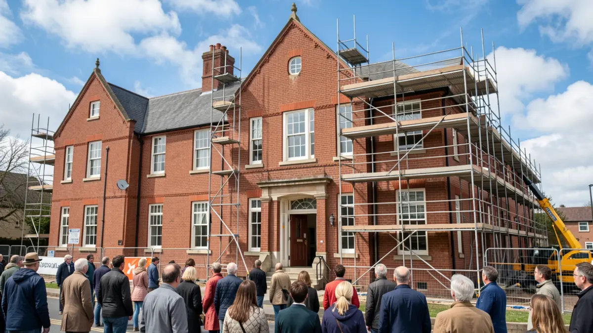 North Cestrian School undergoing expansion work.