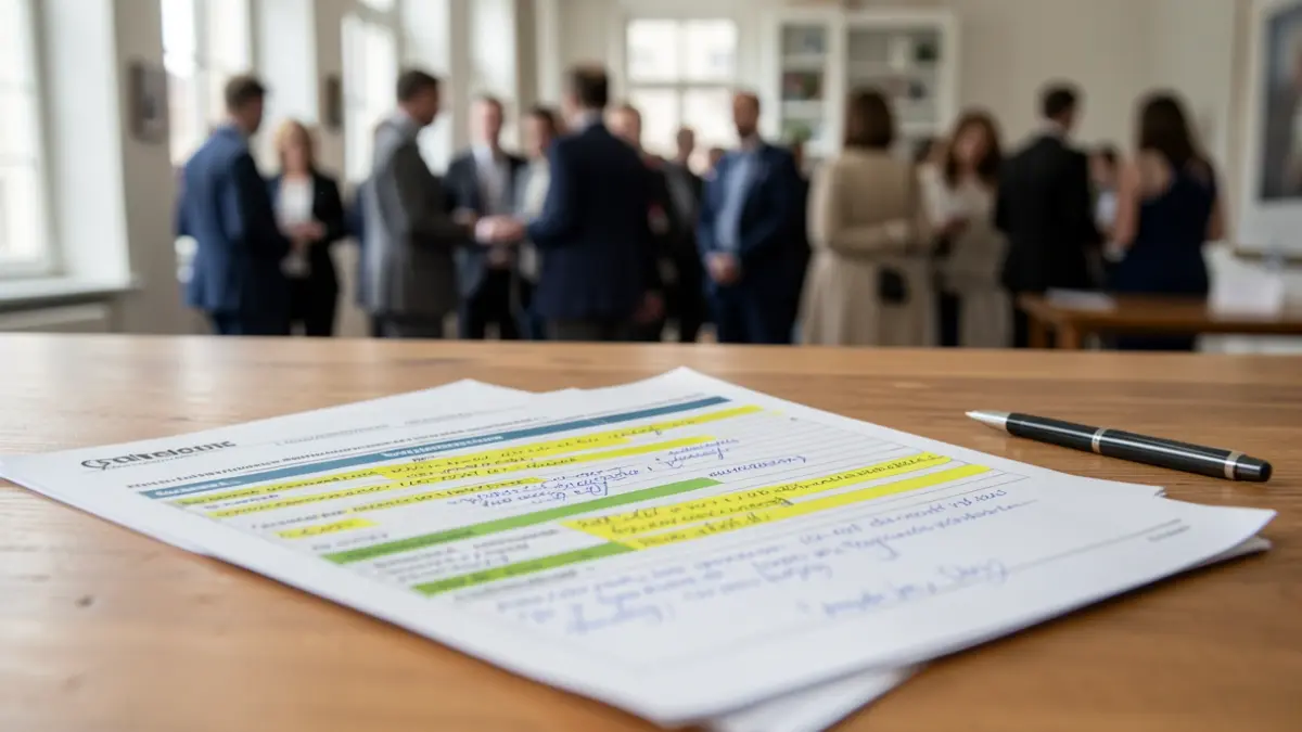 Generic image of a planning document with handwritten notes on a desk.