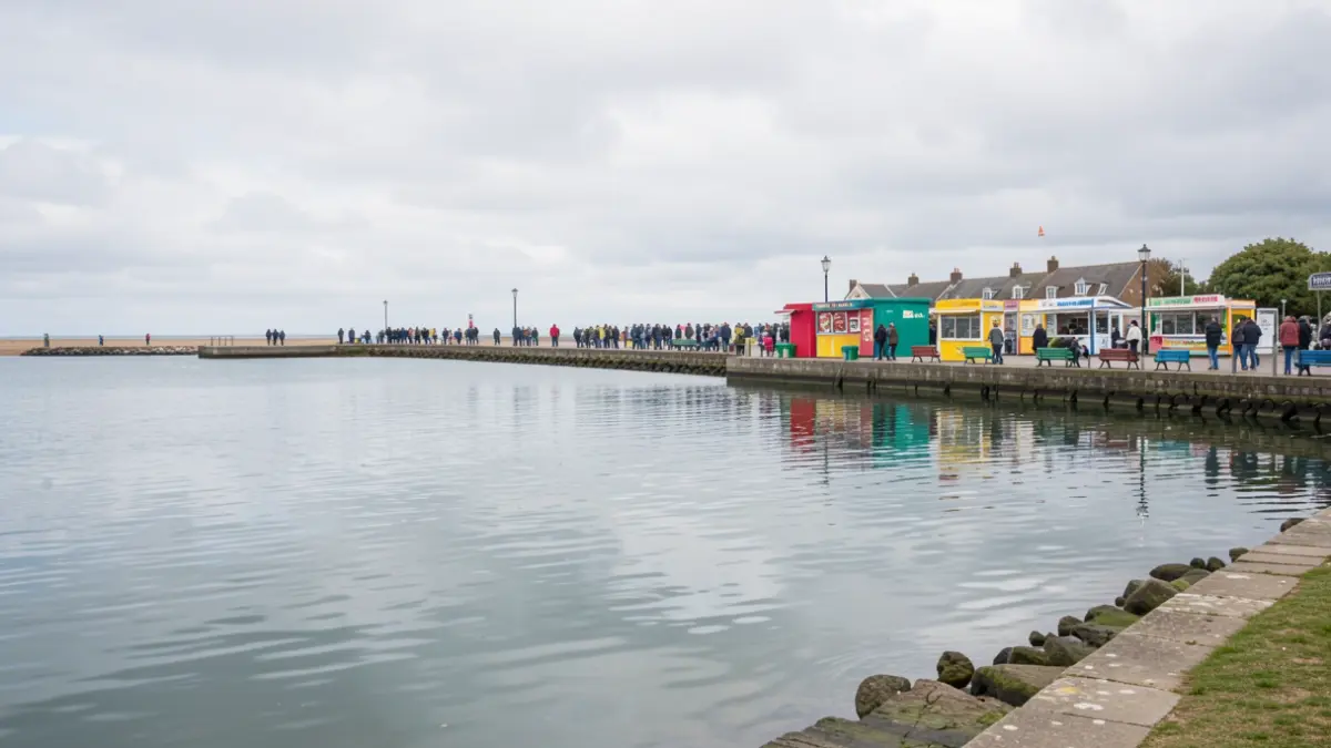 Generic image of a boating lake with a promenade in the background.