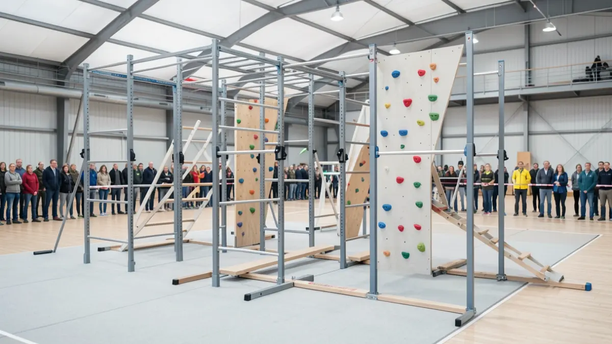 A modern pentathlon obstacle course facility.