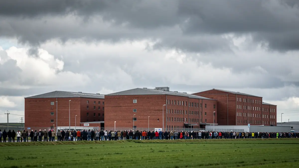 Generic image of red-brick industrial buildings under a dramatic, cloudy sky.