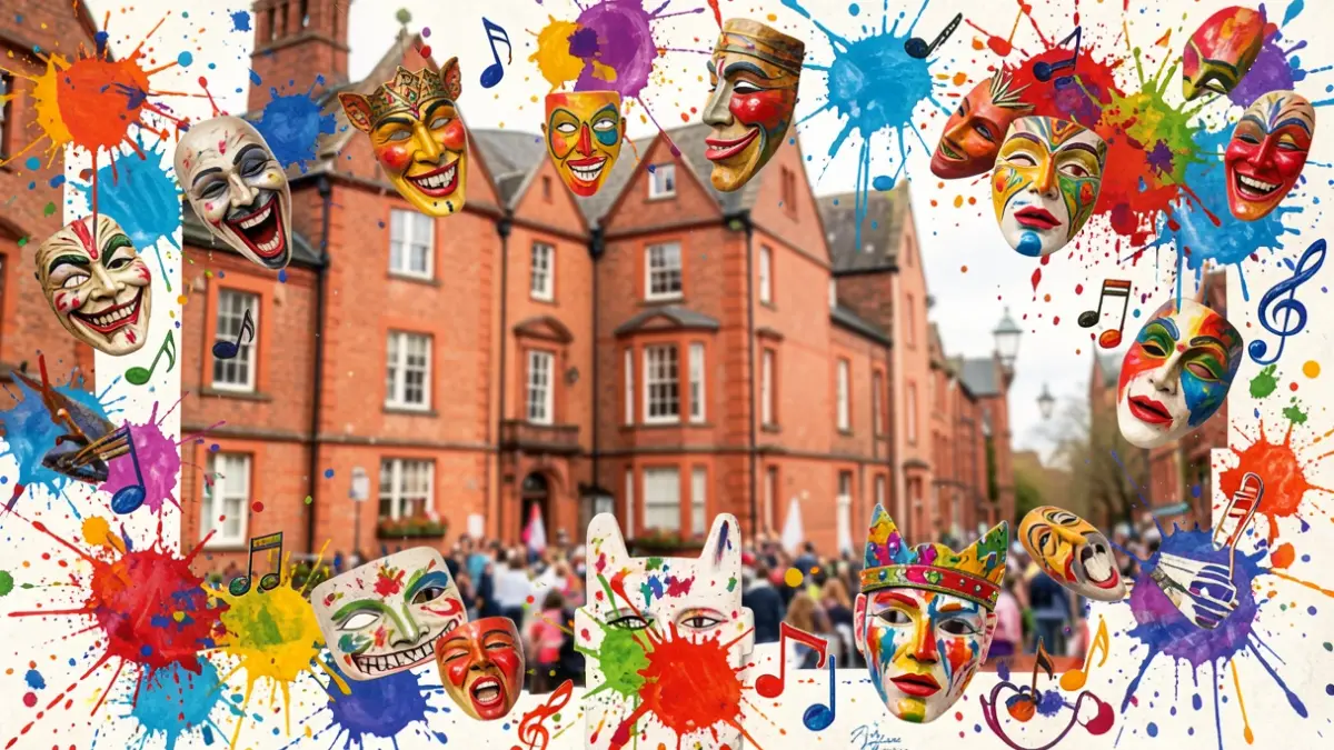 A collage representing diverse artistic expressions and community engagement in Trafford.