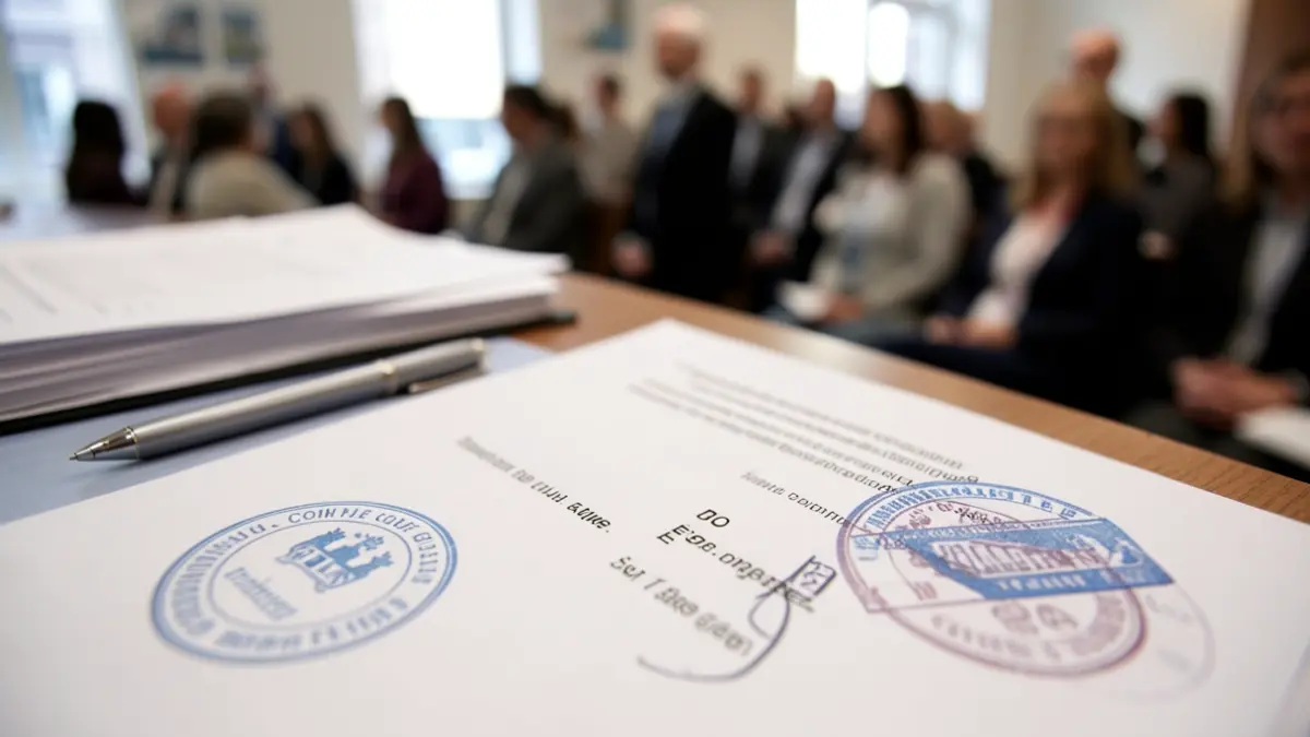 Generic image of official documents and seals related to a government consultation.