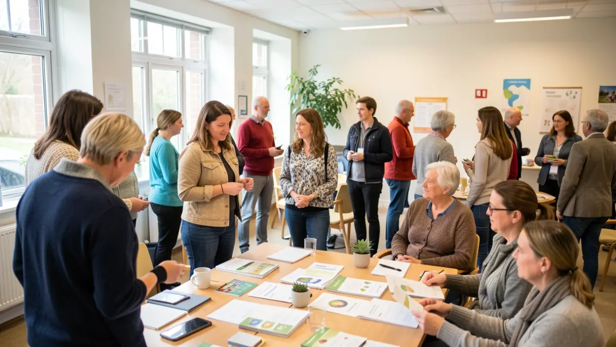 People attending a wellbeing workshop at the Recovery Academy.