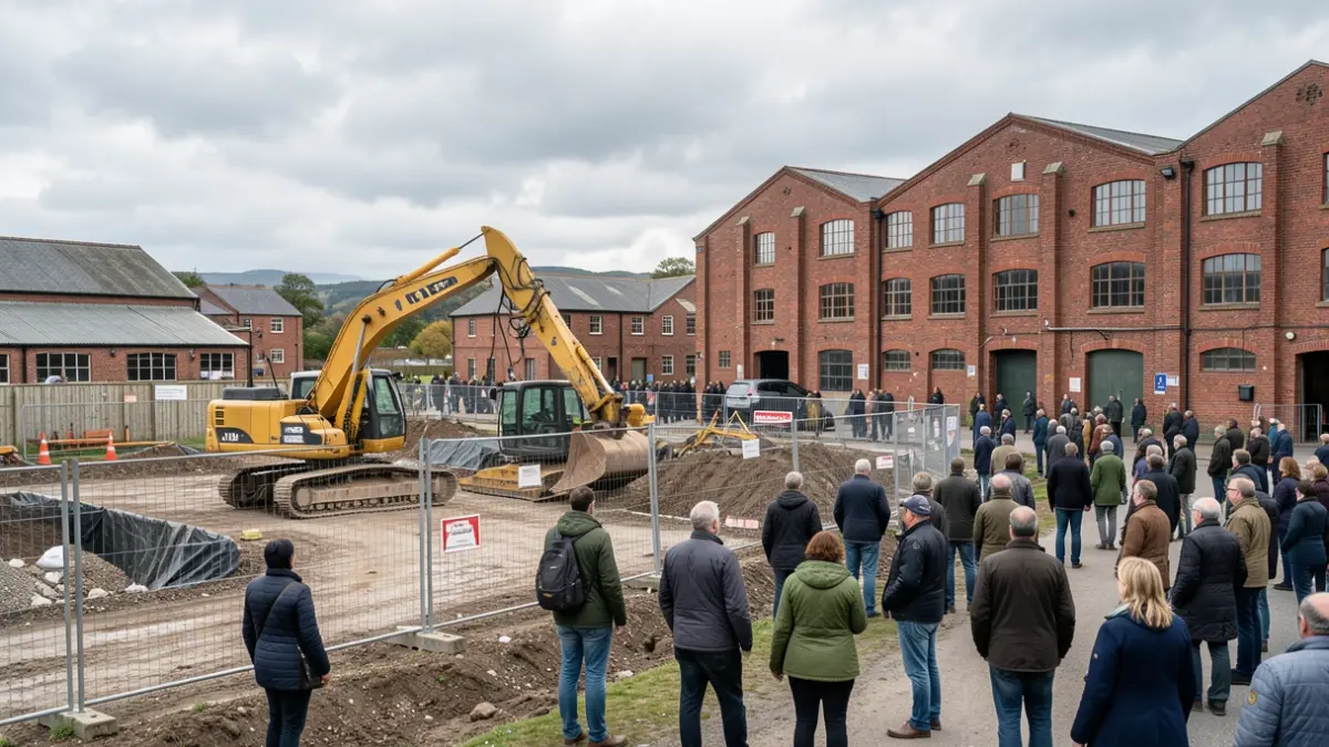 Generic image of a construction site with heavy machinery and temporary fencing.